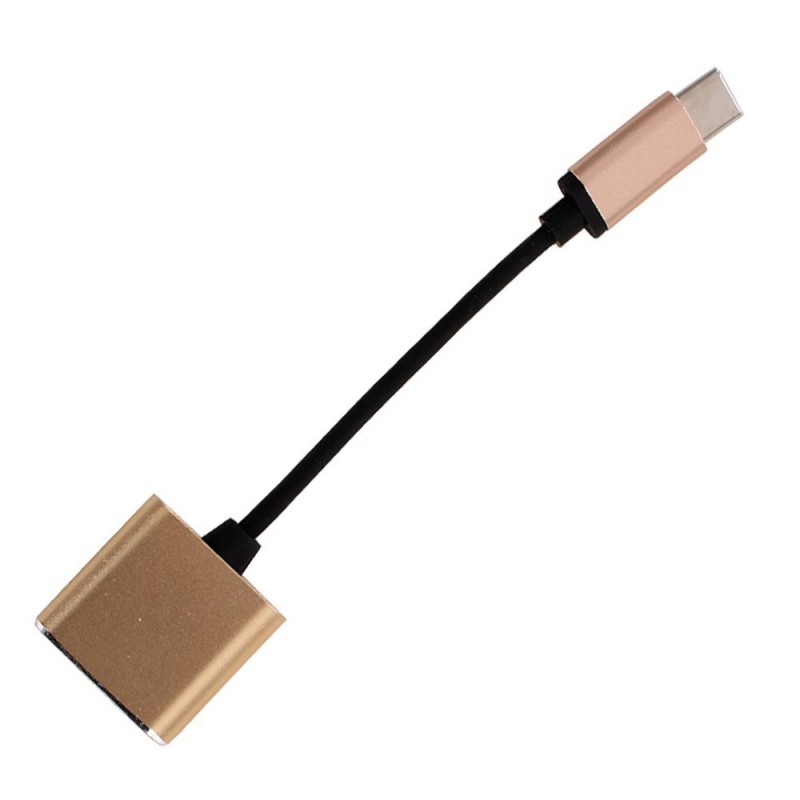 Adaptador Tipo C Duplo Fone De Ouvido E Carregador