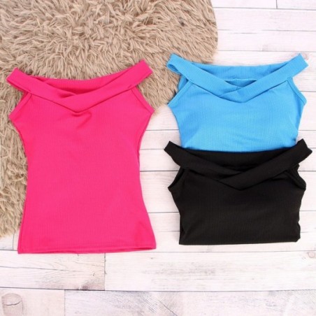 Kit 3 Blusas Femininas Ombro A Ombro Alça Fina Roupa Atacado