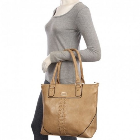 Bolsa Feminina Totem Ombro Grande Tressê Pronta Entrega