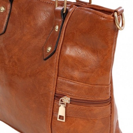 Bolsa Feminina Executiva Média Alto Relevo Bolsos Alça Dupla