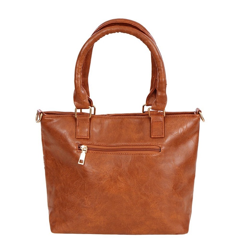 Bolsa Feminina Executiva Média Alto Relevo Bolsos Alça Dupla