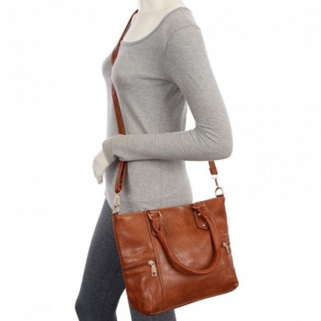 Bolsa Feminina Executiva Média Alto Relevo Bolsos Alça Dupla