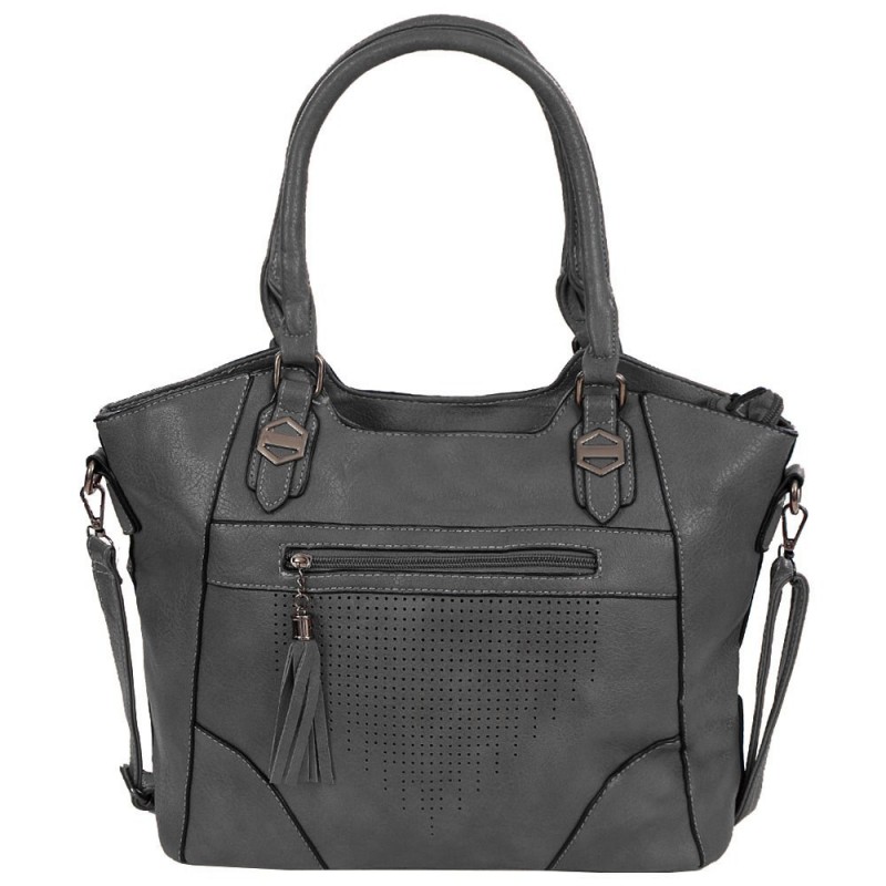 Bolsa Feminina Ombro Grande Tassel Relevo Repartições