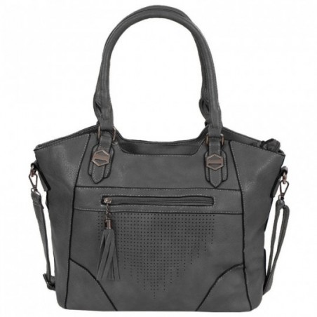 Bolsa Feminina Ombro Grande Tassel Relevo Repartições