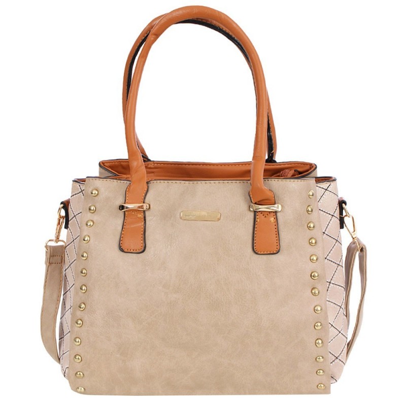 Bolsa Feminina Tote Ombro Grande Tachas Matelassê