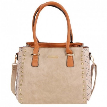 Bolsa Feminina Tote Ombro Grande Tachas Matelassê