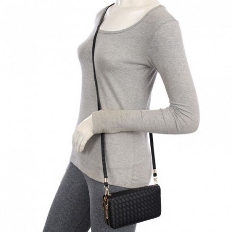 kit Bolsa Tote Média + Carteira Grande Texturizada Oferta