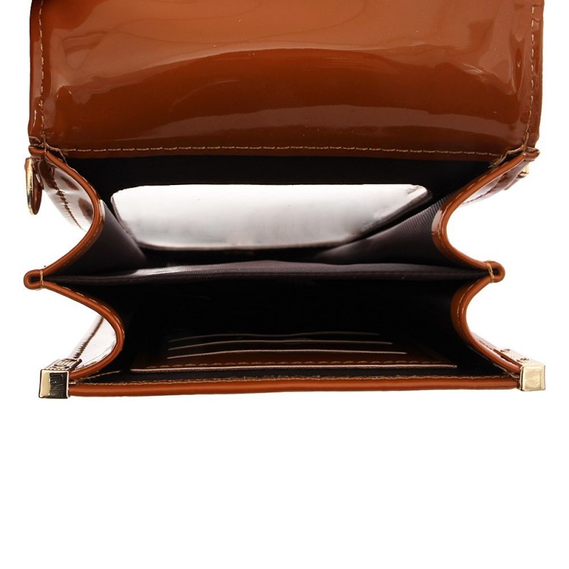 Carteira Feminina Crossbody Em Verniz Porta Celular