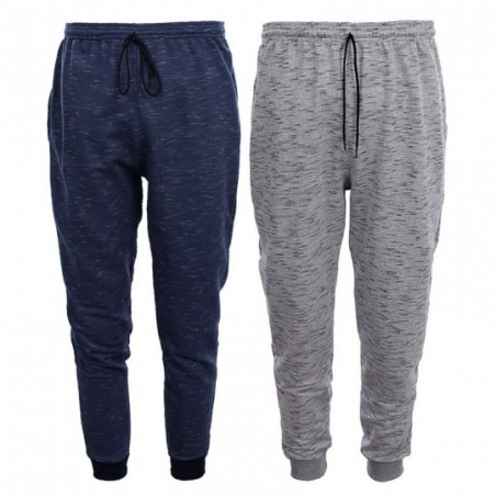 Kit 2 Calças Moletom Masculina Mesclada Punho Pronta Entrega