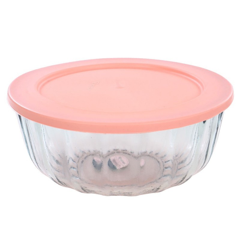 Saladeira Tigela Vidro Oceani Com Tampa 2,4 Litros Vitazza