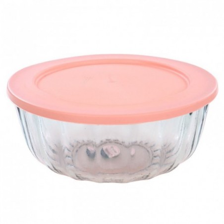 Saladeira Tigela Vidro Oceani Com Tampa 2,4 Litros Vitazza