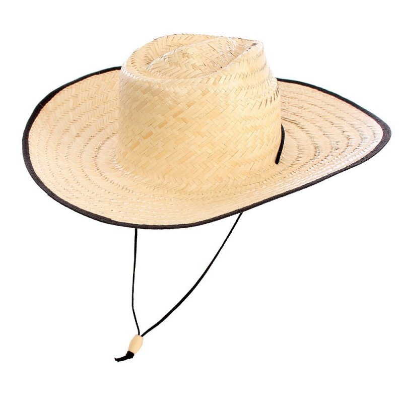 Chapéu De Palha Unissex Sombrero Praia Cordão Ajustável