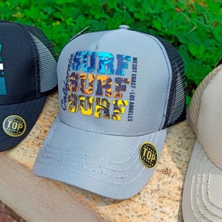 Kit 3 Bonés Masculinos Aba Curva Surf Tela No Atacado