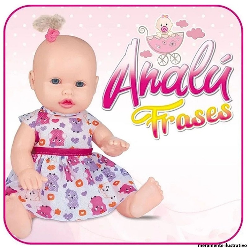 Boneca Infantil Analú Fala 20 Frases Com Certidão Sid-nyl