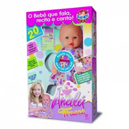 Boneca Infantil Analú Fala 20 Frases Com Certidão Sid-nyl