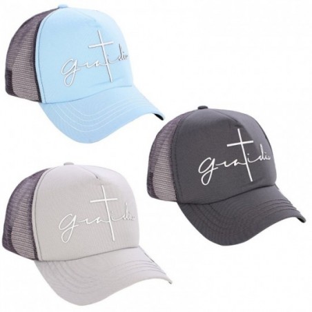 Kit 3 Bonés Masculinos Aba Curva Gratidão Snapback Promoção