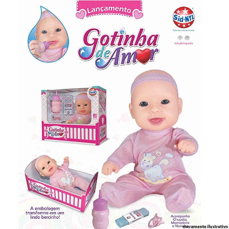Boneca Infantil Gotinhas De Amor Com Acessórios Sid-nyl