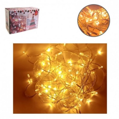 Pisca Pisca Natalino 100 Lâmpadas Branco Arroz 4M 220V