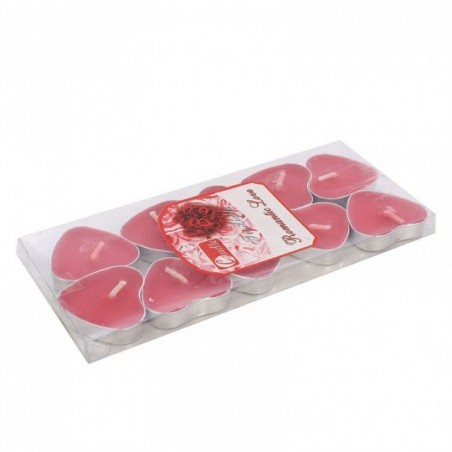 Kit 10 Velas Decorativas Aromáticas Coração
