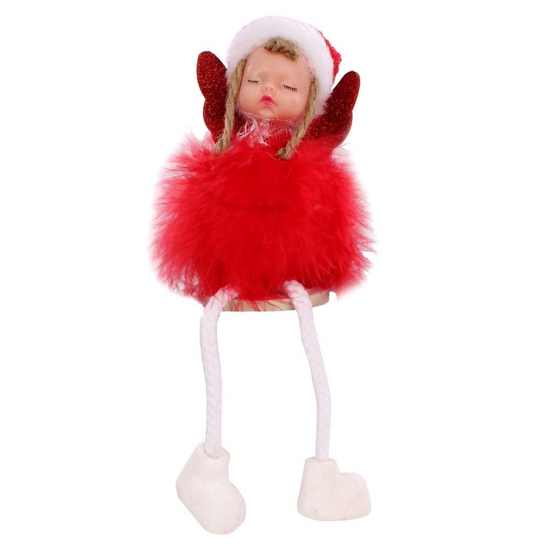 Pendente Natalino Anjo Pom Pom 18 Cm Natal No Atacado