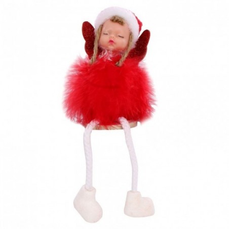 Pendente Natalino Anjo Pom Pom 18 Cm Natal No Atacado