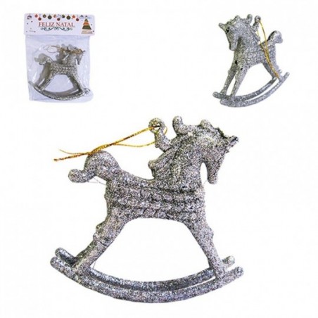 Enfeite Cavalo Balanço Glitter Pendurar 10 cm x 10 cm