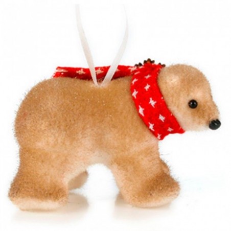 Urso Com Cachecol Enfeite Natalino De Pendurar No Atacado