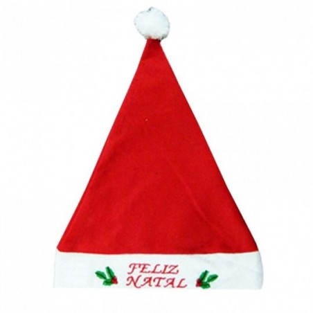Touca Gorro Papai Noel Feliz Natal 40 cm x 29 cm Atacado