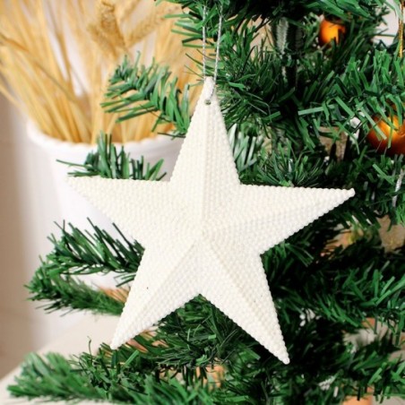 Estrela Enfeite De Natal Glitter Decoração Árvore 9 Cm