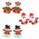 Kit 2 Bonecos Sortidos Enfeite Natal De Pendurar 7 Cm