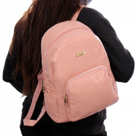Bolsa Mochila Feminina Média Alto Relevo Matelassê PU