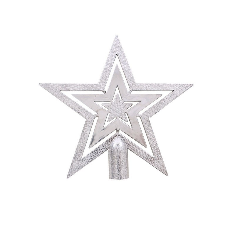  Estrela Ponteira Plástica Vazada Colorida 14X13,5