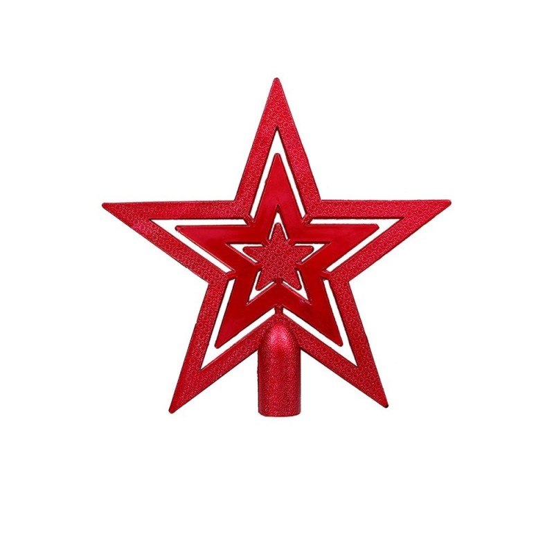 Estrela Ponteira Plástica Vazada Colorida 14X13,5