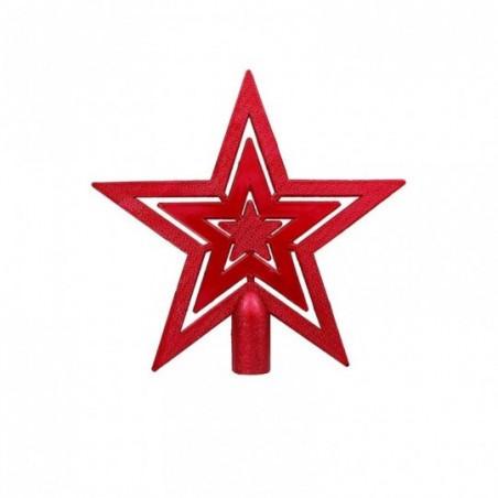 Estrela Ponteira Plástica Vazada Colorida 14X13,5
