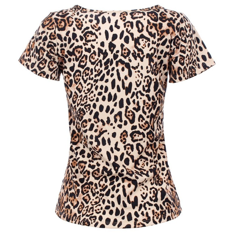 Blusa Feminina T-Shirt Baby Look Animal Print Em Promoção