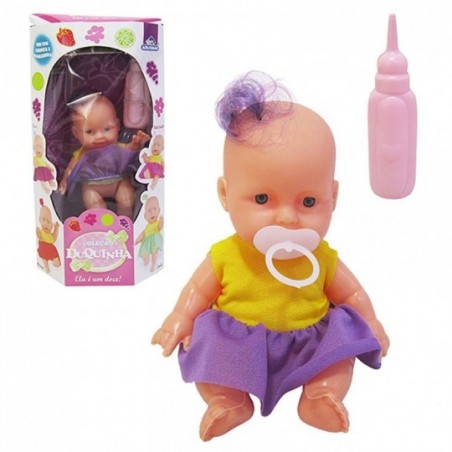 Boneca Duquinha Infantil Uva Chupeta Mamadeira Atacado