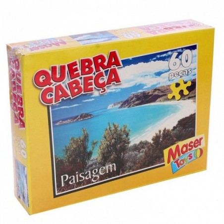 Jogo Quebra Cabeça Paisagens 60 Peças Maser Toys