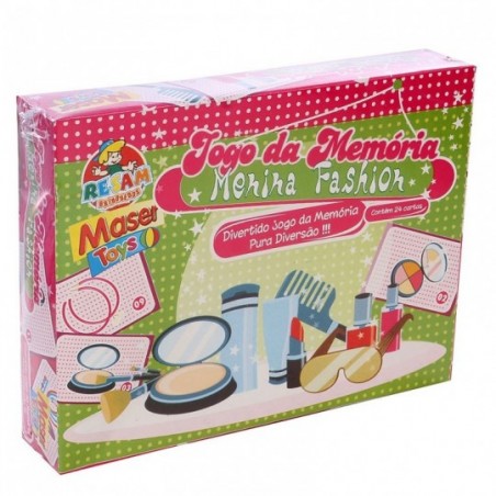 Jogo Memória Infantil Menina Fashion 24 Cartas Maser Toys