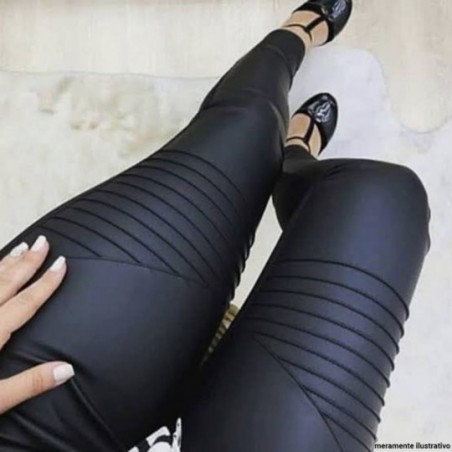 Calça Legging Feminina Cirrê Tratorada Preta No Atacado