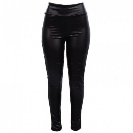 Calça Legging Feminina Cirrê Tratorada Preta No Atacado