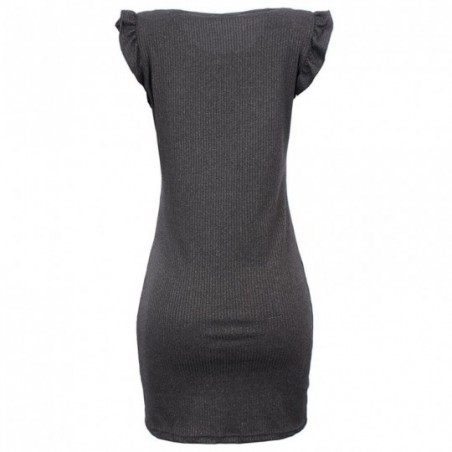 Vestido Feminino Tubinho Canelado Manga Japonesa Cores Lisas