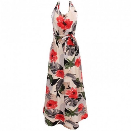 Vestido Feminino Longo Godê Bojo Alça Estampado Promoção