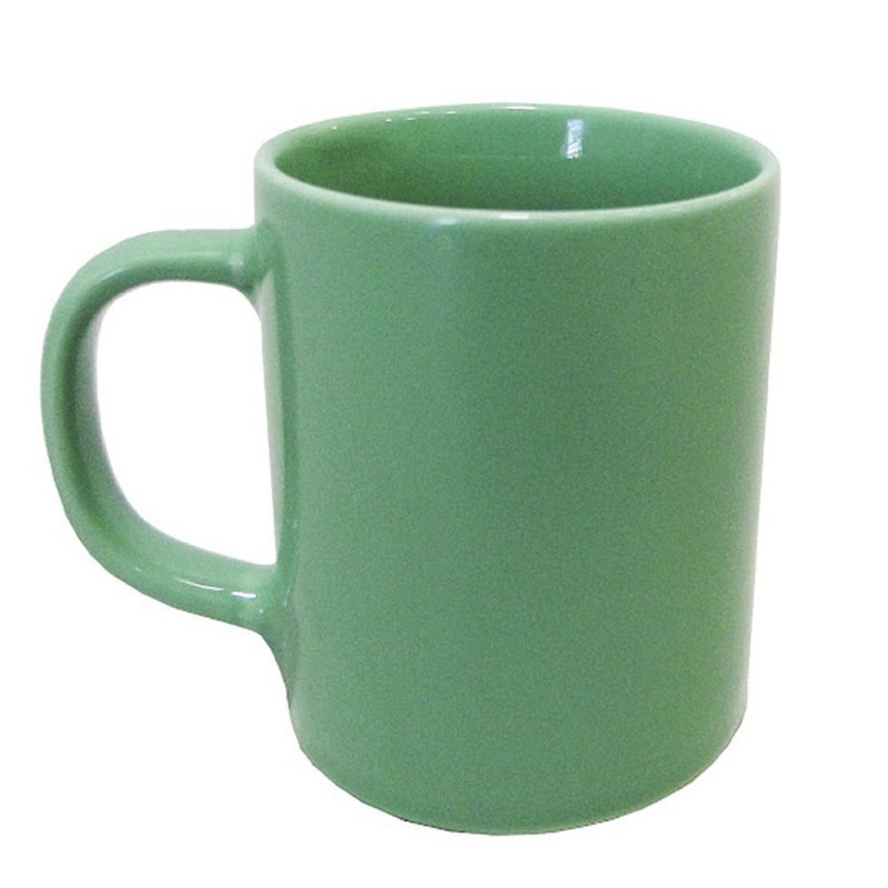 Caneca De Porcelana Reta Lisa Verde 100 Ml