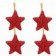Kit 4 Pendentes Estrela Natal Colorida Brilhante Feltro 6 Cm