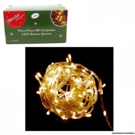 Pisca Pisca Natal Branco Quente 100 Lâmpadas 127V 8M