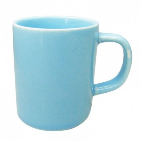 Caneca De Porcelana Reta Lisa Azul 100 Ml Utilidade Atacado