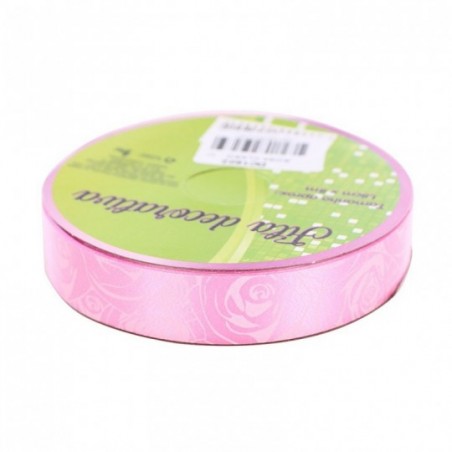 Rolo Fita Decorativa Estampa Flores 1,8 Cm X 8 M Atacado