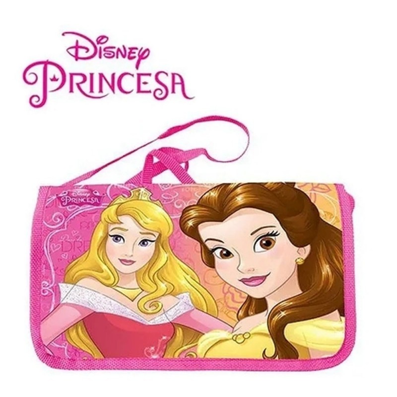 Bolsa Transversal Infantil Rosa Princesas Bela Adormecida