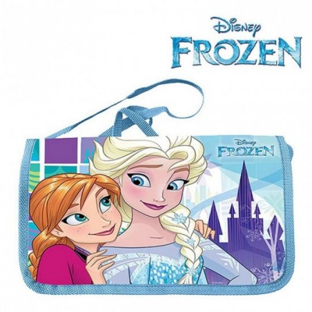 Bolsa Transversal Infantil Azul Princesas Frozen Com Alça