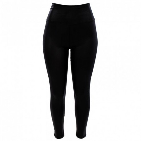 Calça Legging Feminina Fitness Cirrê Preta Cós Alto